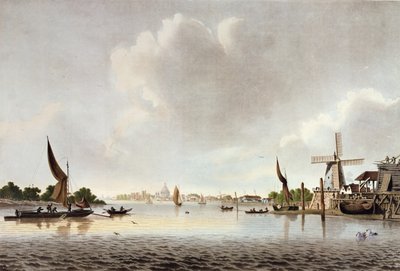 A View of the Thames near Vauxhall by English School